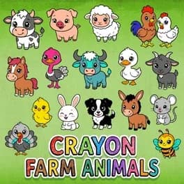 crayon-farm-animals